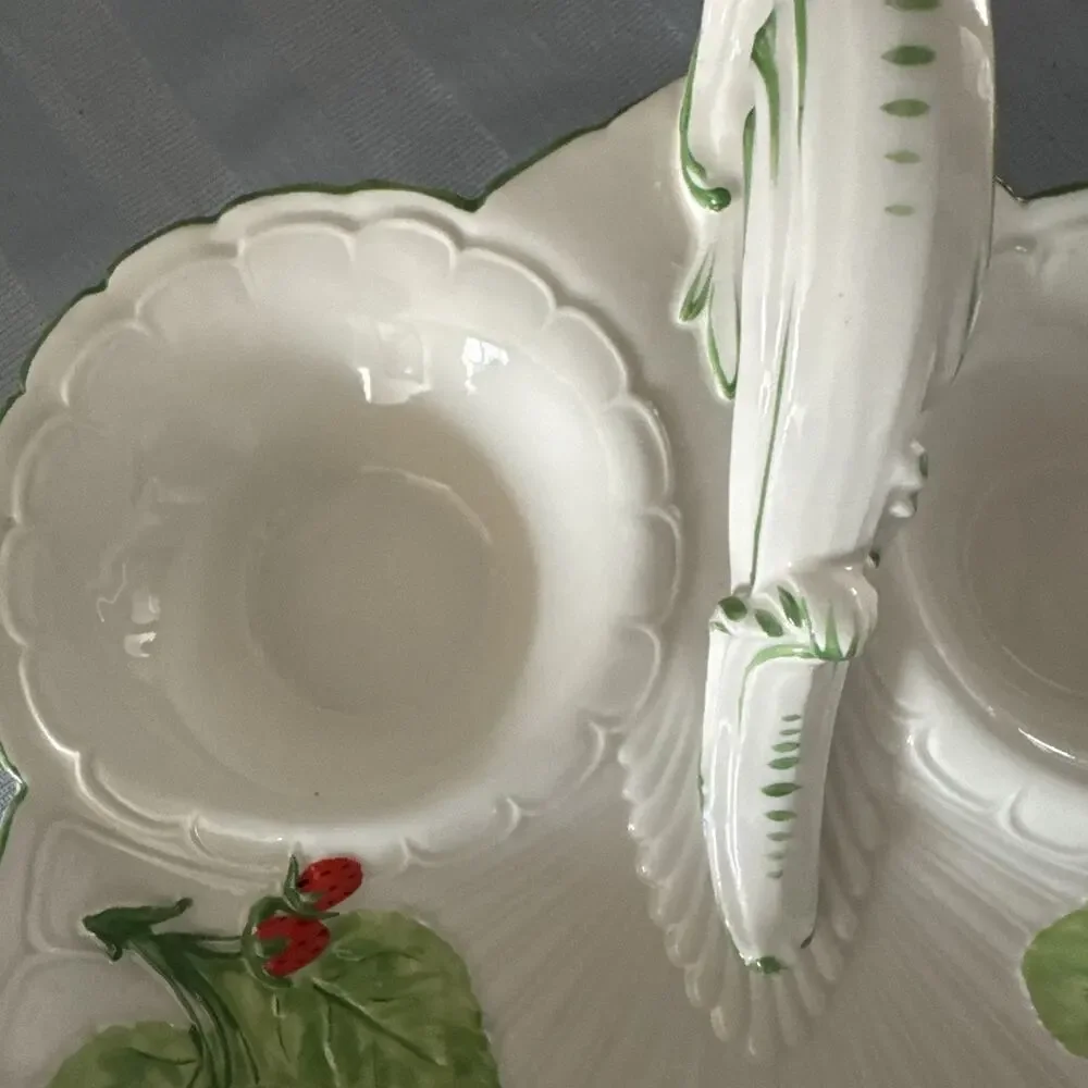 MOTTAHEDEH Design ITALY Porcelain Tray Strawberry Design